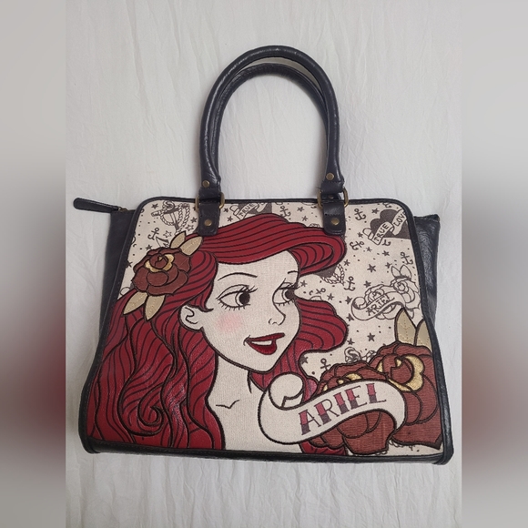 Loungefly Disney The Little Mermaid Ariel True Love Tattoo Tote Bag Purse - Picture 4 of 15
